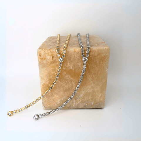 ARMED - TENNIS Geo Lariat Necklace